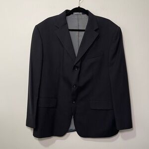 Vintage Oscar de La Renta men's Navy 100% wool 3 button career office blazer 44S